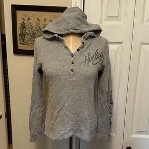 Harley-Davidson Women's Gray Thermal with Embellished Logo